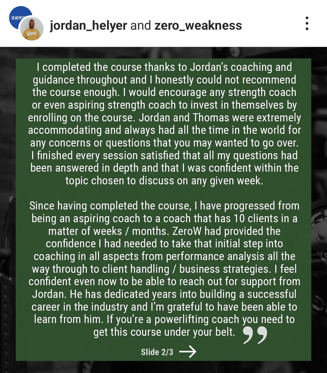 Testimonial
