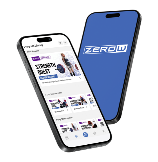 ZeroW training app on iPhone