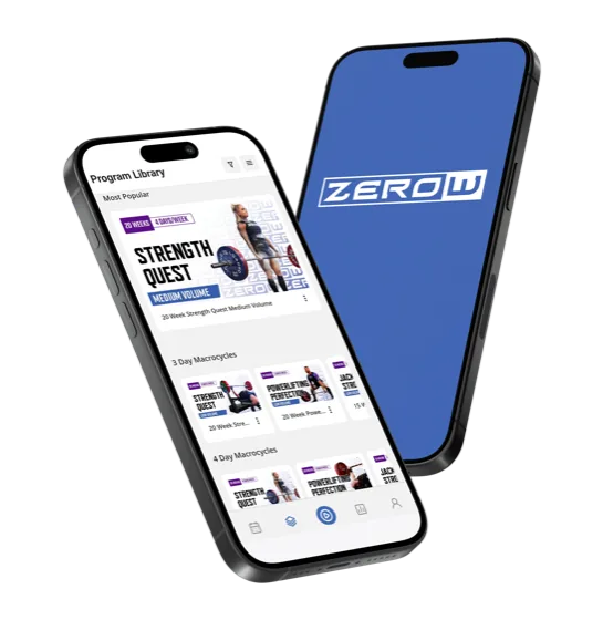 ZeroW training app on iPhone