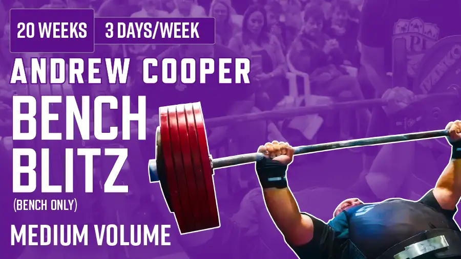 Andrew Cooper · Bench Blitz — ZeroW App powerlifting program